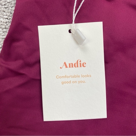 Andie The Canary Tank Top Small Purple Bustier Adjustable Straps Swim AT184-PLUM - Picture 12 of 12